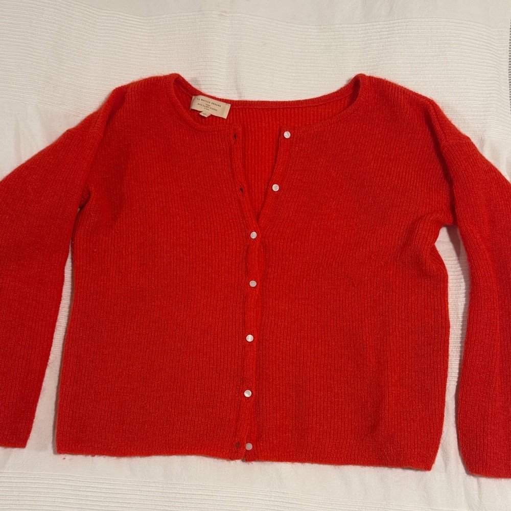 Sézane Red Gaspard Cardigan XS